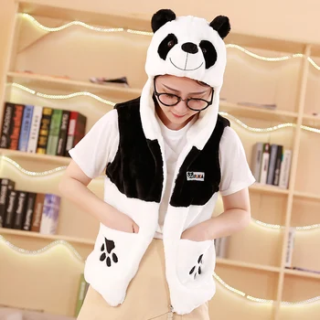 Plyšové Zvieratá Panda Vestu Oblečenie pre dospelých Detí, Vianočné Hračky Plyšové Darček pre Dievča, Deti, Plyšové Hračky