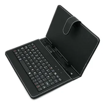 Prípad tabletu Samsung Galaxy Tab 10.1 Palcový Tablet Kryt Black PU+PC Kožené puzdro S vstavaným USB Káblové Klávesnice