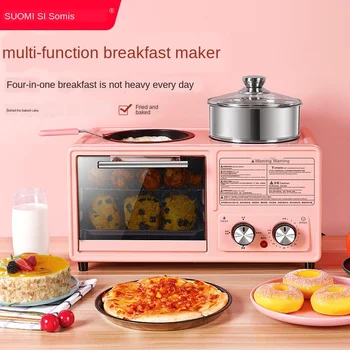 Multi-Funkčné Raňajky Maker Domácnosti Štyri-v-Jednom Raňajky Stroj Hriankovač Hriankovač s Elektrickou Rúrou 8 L