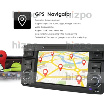 Android 10 7inch 1 G 16 G Navigácia GPS, Rádio Quad Core Pre BMW E46 M3 Rover 75 Kupé 1999-2006 Auto Hráč Stereo 4G Wifi Canbus