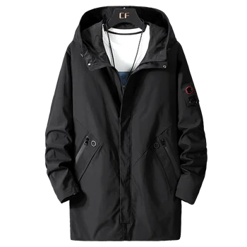 2020 plus veľkosť 10XL 9XL 8XL 7XL jar jeseň kabát dlhý s kapucňou windbreaker mužov bunda pánske náradie bunda voľné 300 kg top