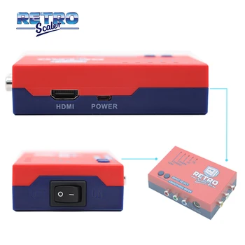 RetroScaler2x/V na kompatibilný s HDMI Konvertor a Line-doubler Retro Hry Konzoly PS2/N64/NES/Dreamcast/Saturn/MD1/MD2