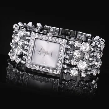 WA171 Ženy Hodinky Módne G&D Luxusné Značky Gold Crystal Náramok Hodiniek Dámske Ocele, Quartz náramkové hodinky dámske Hodinky