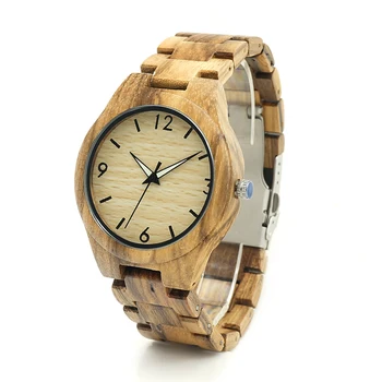 BOBO VTÁK V-G24 Zebra Drevené Prípade Pánske Náramkové hodinky Muž Dizajn Príčinné Quartz Hodinky Drevené Remienok Kožený Remienok k Dispozícii