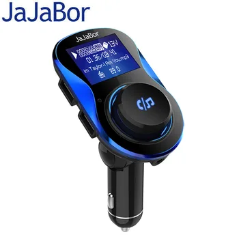 JaJaBor Bluetooth Súprava Handsfree Bezdrôtový FM Vysielač Auto MP3 Prehrávač s 1,4 palca Veľký LCD Displej Podpora TF Kariet/U Diskov