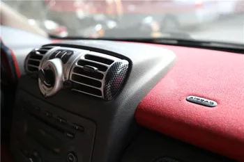 Pre smart fortwo 2009-dekorácie Interiéru zásuvky Auto styling príslušenstvo volant, ABS auto samolepky 3D