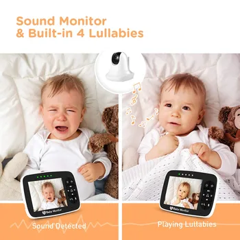 Nový 3.5 palce Baby Monitor s Kamerou Infračervené Nočné Videnie Video Bezdrôtový Noc Verzia Hovoriť Späť Intercom Dieťa Bezpečnostné Kamery