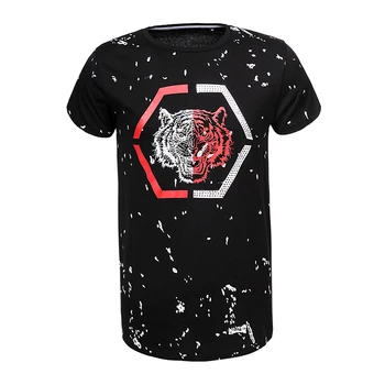 GLO-STORY 2020 pánske, Krátky Rukáv T-Shirts Základné Streetwear Mužskej Módy Tiger Štýl Tlače Letné Topy MPO-7313