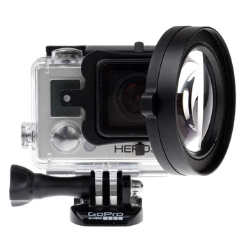 58mm 16X HD zblízka Makro Adaptér Objektívu Krúžok Objektívu červený Filter pre GoPro HERO 4 3+ hero4 Relácie čierny Fotoaparát Príslušenstvo