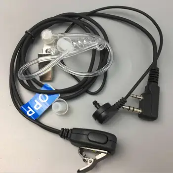 OPPXUN Slúchadlo Headset Anti-noise 2 Pin Covert Akustické Trubice Mikrofón Mikrofón Reproduktor Pre Rádio Baofeng Kenwood K hlava všeobecné