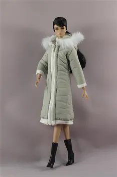 Zimné oblečenie Dlhá Srsť Nadol Bunda Oblečenie Oblečenie s Luxusnou Klobúk Na 1/6 BJD Xinyi Barbie FR ST Bábiky , bábiky oblečenie