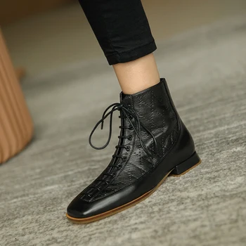 2020 klasické francúzske retro jeseň krátkej trubice nízkom podpätku Martin topánky móda bežné námestie päty all-zápas topánky dámske