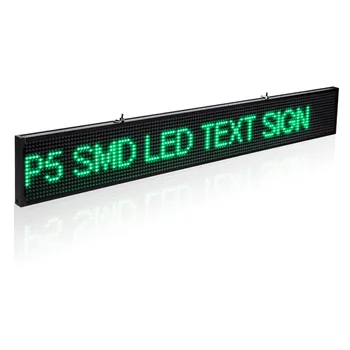 20-palcový P5 SMD Led Prihlásiť Modul Programovateľných Rolovanie Správu vnútorný obchod LED Displej Doska s Kovovým Reťazca,Zelená informácie