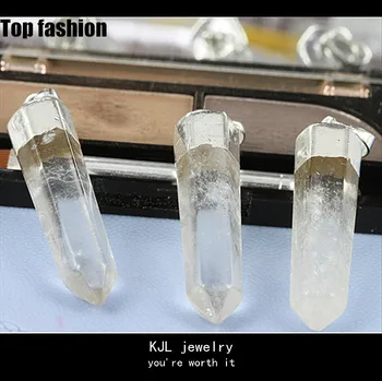 B-050 módne jasné, crystal gem korálky prívesok,prírodné druzy quartz stone bod prívesok konektor nájsť pre jemné šperky, takže