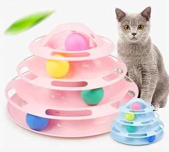Štyri Úrovne pet mačka hračka Veža Skladby Disk mačka Inteligencie Zábavný zaplatiť hračiek pre mačky loptu Tréning Zábavný doska