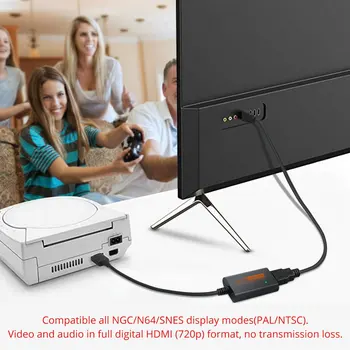 Pre Dreamcast, aby HDMI Prevodník, HDMI Kábel pre N64 / GameCube / SNES Konzoly, Plug and Play HDMI Prevodník Adaptér