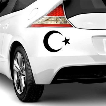 Aliauto Módne Creative Auto Nálepky štátny Znak Turecka Moon & Hviezdičkový tureckú Vlajku Auto Dekorácie PVC Otlačkom,15 cm*12 cm