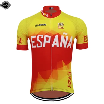 Španielsko cyklistický dres na bicykel nosiť dres mužov krátky rukáv ropa ciclismo tím cyklistické oblečenie maillot ciclismo oblečenie