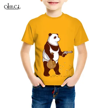 Letné Anime Panda Deti T-Shirt je Legrační Zviera Panda Tričko Printed Krásne Bežné Deti Streetwear Dievča Chlapci T Košele poleras