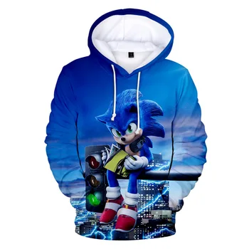 3D Sonic The Hedgehog Mikiny, Mikiny Outwear Kabát na Jeseň Muži/Ženy Bundy a Coats deti, Oblečenie pre Deti Topy