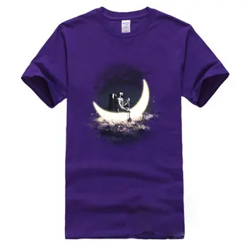 Mesiac Plachetnica Kozmonaut Spaceman T-Shirt Bavlnenej Tkaniny na Mieru Topy Tees Úplne Nové 3D Vytlačené Tričko pre Mužov
