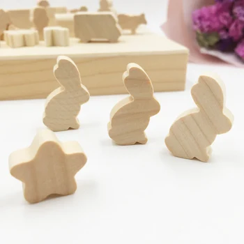 Drevené korálky Souptoys 25pc 10-30mm Stavebné bloky hračka handmad organické dieťa držiteľ hračky, prírodné ošetrovanie drevených dieťa narodenia darček