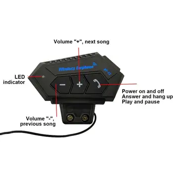 Prilba Pre Slúchadlá, Bezdrôtové Motocykel Headset V4.2 Bezdrôtové Intercom Motorku Slúchadlá Redukcia Šumu Mikrofónu Mic