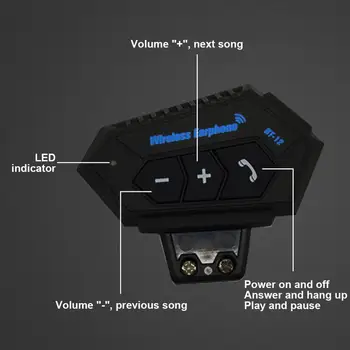 Prilba Pre Slúchadlá, Bezdrôtové Motocykel Headset V4.2 Bezdrôtové Intercom Motorku Slúchadlá Redukcia Šumu Mikrofónu Mic