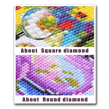Plné Námestia/Round-Diamond 5D DIY Diamond Súpravy Maľovanie 
