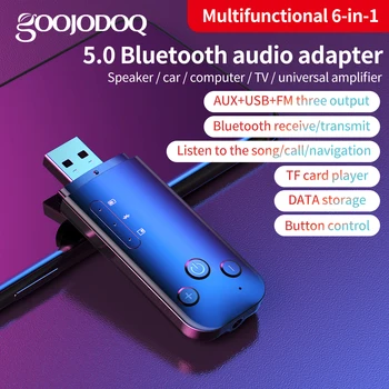 GOOJODOQ USB Bluetooth 5.0 Vysielač, Prijímač, Adaptér Dongle HIFI Audio 3,5 mm AUX pre TV, PC Slúchadlá Domáce Stereo Auto Reproduktor
