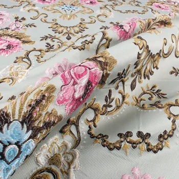 Súd Brocade Textílie Damašku, Žakárové Plastický Kvet Odevy Gauč Opony Poťahové látky 145 cm široký dvore
