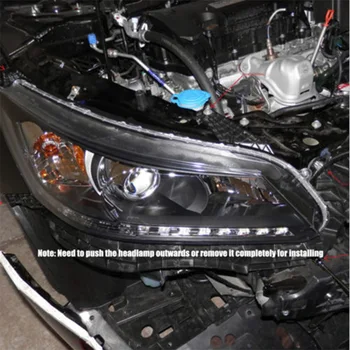 Rovnomerne Osvetlenie 6000K-Biele LED Pásy DRL Svetlá Auta Pre rok 2013 Honda Accord Svetlometov pre Denné svietenie 12V
