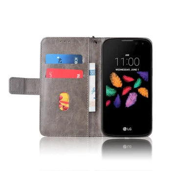 Najnovšie Peňaženky prípade pre LG K3 LTE Flip puzdro s Popruhom, špeciálne PU kožené razba kvet knižné prípade