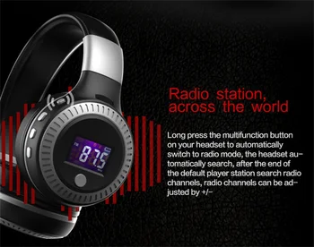 HORLIVEC B19 Bluetooth Slúchadlá Slúchadlá s Mikrofónom Podpora TF Karty, FM Rádio, Prenosné Bezdrôtové Stereo Headset pre Počítač Telefóny