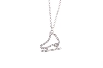 Doprava zadarmo 6pcs/veľa módne šperky položky metal crystal drahokamu korčule náhrdelník prívesok pre ženy