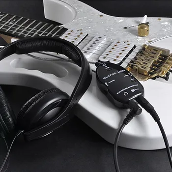 16-bitové 44.1/48 khz Gitaru na USB Zvuk Prehrávač Zvuková Karta Effector Rozhranie pre Prepojenie Audio Kábel Nahrávanie Hudby Adaptér pre PC/Mac