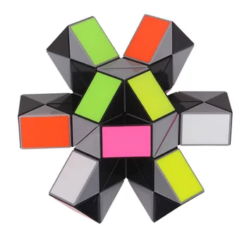 ZHISHENG 3D Farebné Magické Pravítko 24/36/48/72 Segmenty Had Twist Cube Puzzle Dieťa Vzdelávacie Hračky pre Deti,