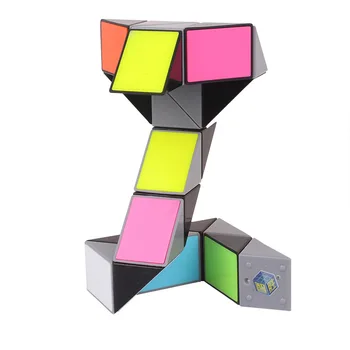 ZHISHENG 3D Farebné Magické Pravítko 24/36/48/72 Segmenty Had Twist Cube Puzzle Dieťa Vzdelávacie Hračky pre Deti,