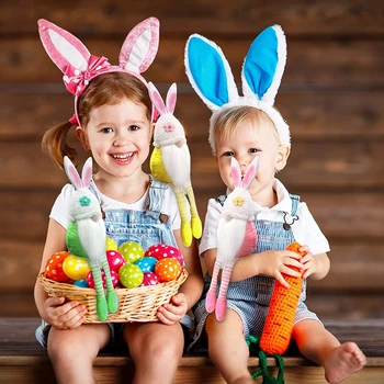 Veľkonočné Trpaslíci Elf Bábika Veľkonočné Dekorácie Pre Domov 2021 Happy Easter Bunny Deti Darček Bábika Ornament Veľkonočné Trpaslík Bábika Strany Dodanie