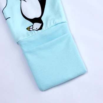 Novonarodené Dieťa, Chlapec, Oblečenie, Detská Romper Dlhý Rukáv Penguin Tlač Baby Girl Remienky Jumpsuit Pyžamo Detské Oblečenie Telo vyhovovali jeseň