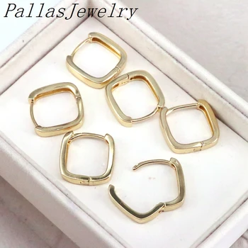 10Pairs Jednoduché Šperky pre Ženy Štvorcové Náušnice Gold-Farba Bránka Náušnice 2020 Brincos Dary