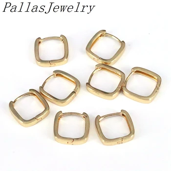 10Pairs Jednoduché Šperky pre Ženy Štvorcové Náušnice Gold-Farba Bránka Náušnice 2020 Brincos Dary