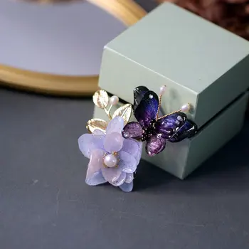 SINZRY originálne handmade šperky, prírodné perly shell epoxidové motýľ brošňa pin dámske šaty šperky príslušenstvo
