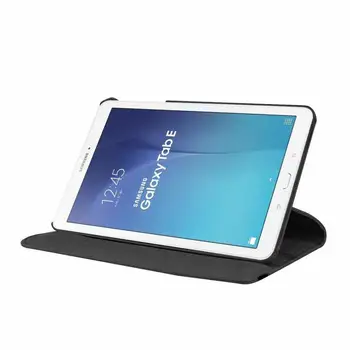360 Rotujúce Smart Case PU Kožené Kryt pre Samsung Galaxy Tab E 9.6