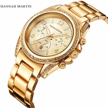 GA GA Dizajn Reloj Mujer dámske Luxusné Značky Kamienkami Quartz Lady Rose Gold Náramkové Hodinky Šaty Žena Relogio náramkové hodinky