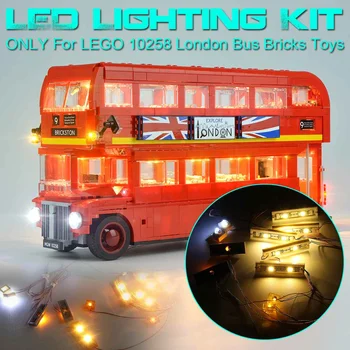 LED Svetlo Osvetlenie Držiak pre 10258 London Bus Bloky Mesto Tehly Hračka (Model Nie je Súčasťou balenia) Osvetlenie Set
