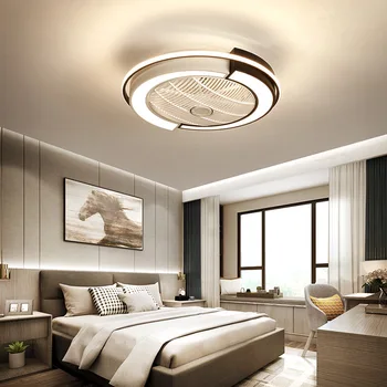 LED stropný ventilátor svetlo 53 cm smart app Moderné inteligentné stmievanie diaľkové ovládanie stropný ventilátor svetlo 110v /220v Ventilátor Osvetlenie