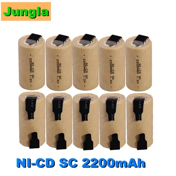 2200mAh nabíjateľná SC batérie flat top sub C batérie NICD pre skrutkovače 1.2 V pre núdzové osvetlenie pre makita