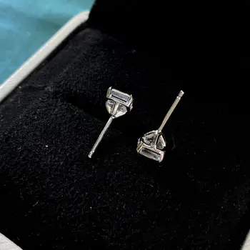 OEKDFN Luxusné 925 Sterling Silver Stud Náušnice Vytvorené Moissanite Diamantov, drahých kameňov, Svadobné Jemné Šperky v Uchu Gombíky, Náušnice