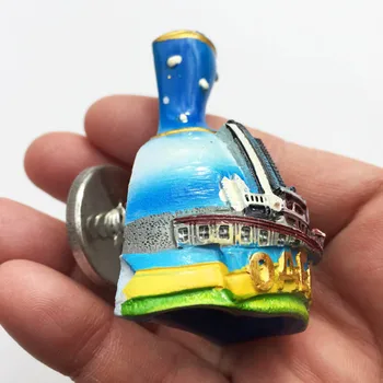 Magnety na chladničku Suvenírov ukrajinskej Odese Turistické Atrakcie 3D Bell Živice Maľované Remesiel Magnetické Domáce Dekorácie Roztomilý Darček